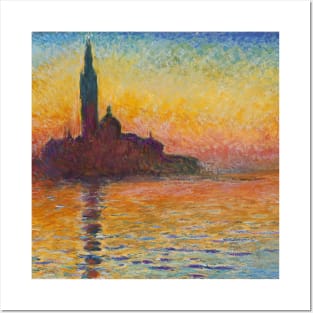 San Giorgio Maggiore at Dusk Claude Monet famous art Posters and Art